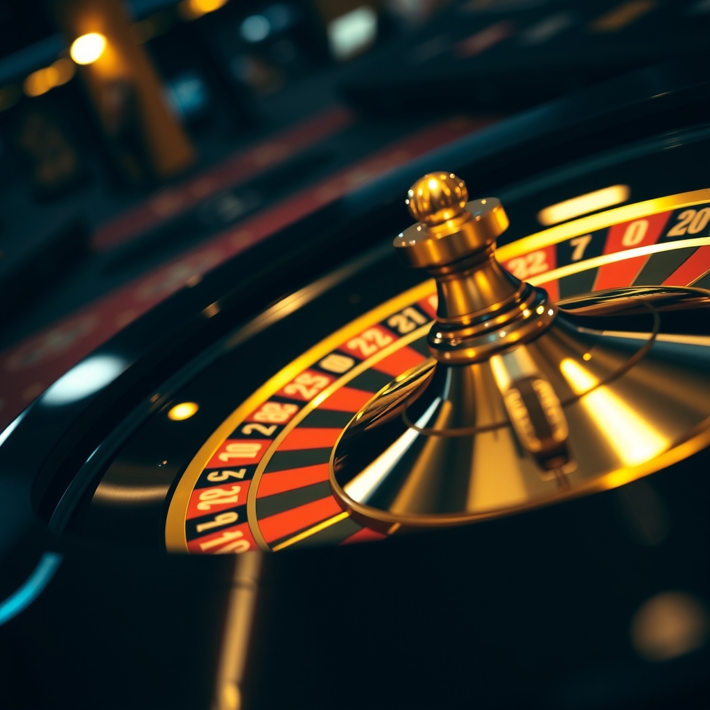 Roulette da casino in movimento, simbolo del gioco online con credito telefonico